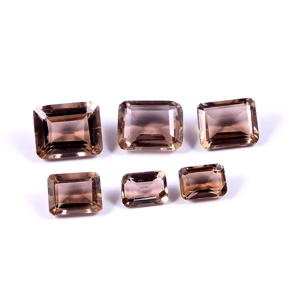 11.50 Cts Natural Smoky Quartz Faceted Cut Square Shape Loose Gemstone 10x8x5 mm - Image 1 of 2