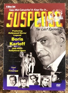 Suspense The Lost Episodes Collection 1 w/ Boris Karloff 4 DVD Box Set TV Series - Picture 1 of 7