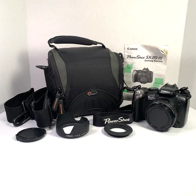 Цифровая камера Canon PowerShot SX20 IS 12,1 Мп 20x Zm откидной ЖК-дисплей комплект с аксессуарами - Изображение 1 из 4