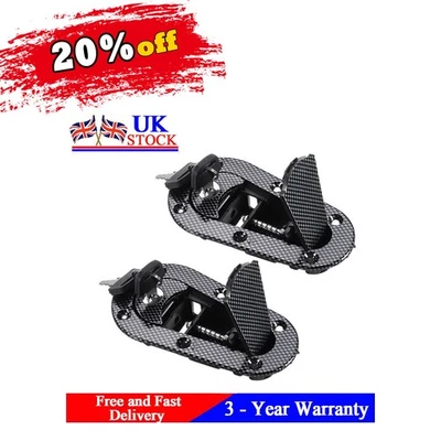 Quick Release Bonnet Latch Catches Plus Flush Locking Pin Kit - Carbon Fiber - Image 1 of 4