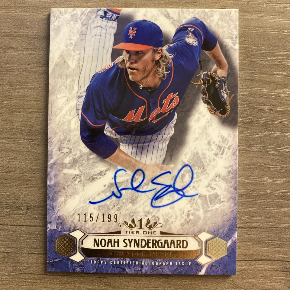 2016 Topps Tier One Breakout Auto 115/199 Noah Syndergaard #BOA-NS New York Mets - Image 1 of 1