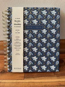 2026 Planners, Eccolo Spiral Agenda Planner, Weekly & Monthly Pages, 18 Months - Picture 1 of 8