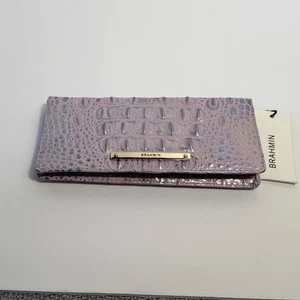Portafoglio Brahmin Ady viola wonderland Melbourne, vera pelle nuovo con etichette - Foto 1 di 7