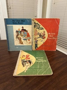 My Little Red Green Blue Kid Story Books Vintage 1966 Lot Of 3 Ginn Basic Reader - Picture 1 of 14