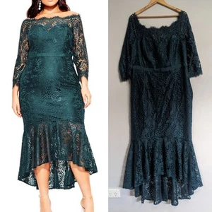 City Chic Sz XS Green Estella Maxi Formal Dress NEW W Tags - Picture 1 of 6