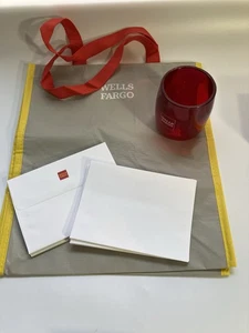Wells Fargo Branded Bag, Envelopes, Cup Candy Pen Or Candle Holder - Picture 1 of 4