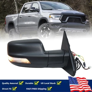 Power Textured Black Mirror For Ram 1500 2019 2020-2021 2022 Right Heated Signal - Bild 1 von 20