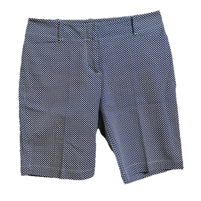 Bermudas para mujer Talbots azul y blanco pequeño patrón geométrico talla 2P Foto 1 de 4