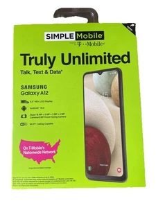 Simple Mobile Samsung Galaxy A12, 32GB, - Picture 1 of 3