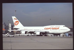 Orig 35mm airline slide Conviasa 747-446 EC-LNA - Imagen 1 de 1