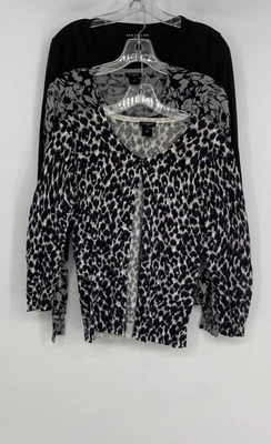 Ann Taylor Womens Multicolor Cardigan Sweater & T-Shirt Size XS Lot Of 3 - Image 1 of 4