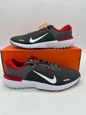 Nike Free Golf Men's Size 12.5 Wide Grey Red White Golf Shoes FQ7875 002 - Image 1 of 4