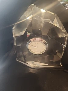 Oleg Cassini Crystal Mantle Clock NWT NO CHIPS EXCELLENT (R267) - Picture 1 of 5