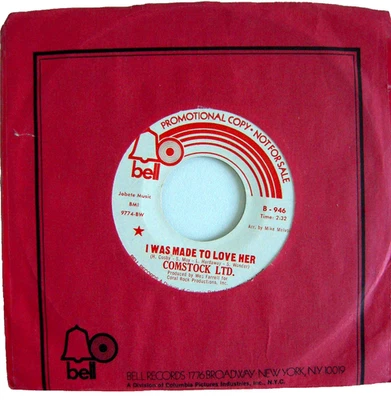 BOBBY COMSTOCK LTD I was made to love her 1970 US 45 PROM BELL 946 Stevie Wonder - Photo 1/3