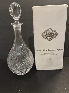 Dublin Crystal Wine Decanter Shannon Crystal by Godinger Open Box! - Picture 1 of 9