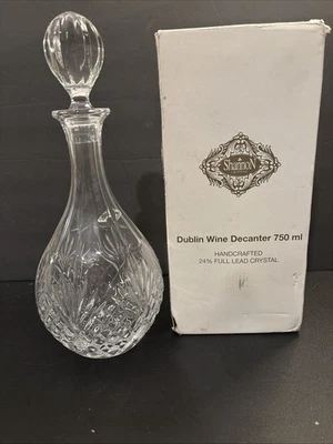 Dublin Crystal Wine Decanter Shannon Crystal by Godinger Open Box! - Image 1 of 4