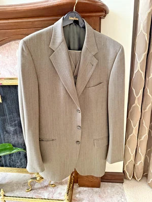 Traje de 3 piezas vintage Joseph Abbot para Bigsby & Kruthers para hombre 40L Foto 1 de 4