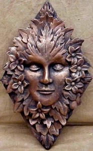 Gothic Woman Leafy Face Wall Plaque Home Decor - Picture 1 of 3