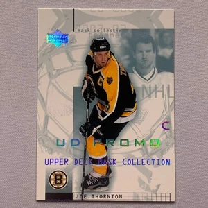 Joe Thornton Jeff Hackett 2002-03 Upper Deck Mask Collection Promo MISCUT - Picture 1 of 2