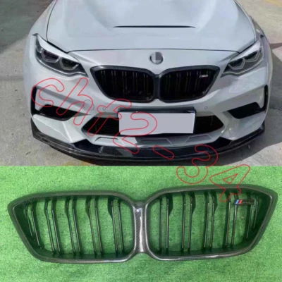 Для BMW 2 серии F22 F23 M2 M2C F87 Real Carbon Передний бампер Центральная решетка капота - Изображение 1 из 4