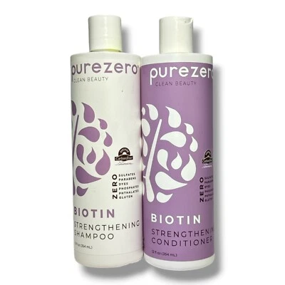 Purezero Clean Beauty укрепляющий биотин шампунь и кондиционер 12 унций/354 мл - Изображение 1 из 2