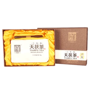 Anhua Dunkler Tee BaiShaxi 1939 Goldblüten Teeziegel 3 Jahre gealtert Tian Fu Tee 1kg - Bild 1 von 11