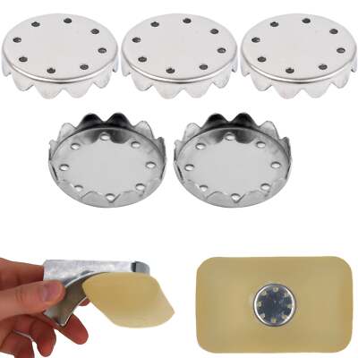 Magnet Seifenhalter Set (1 Pack) Mit Seifenplättchen - Chrom-Optik, Klebemontage Für Bad & Küche, Hält Bis 150g