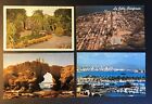 4 Vintage SAN DIEGO Postcards Mexican Caretta, La Jolla, Natural Arch, SD Bay