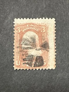 US Scott #65 Fancy Cancel VF Used 3 cent US Stamp 1861 George Washington - Bild 1 von 2