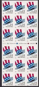 Scott #3269a Hat H Stamp Booklet Pane of 18 Stamps - MNH - Picture 1 of 2