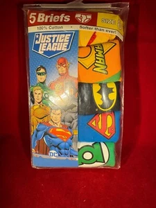 Justice League Boys Briefs Size 8 5-Pack 100% Combed Cotton Comfortable 35-1 - Picture 1 of 2