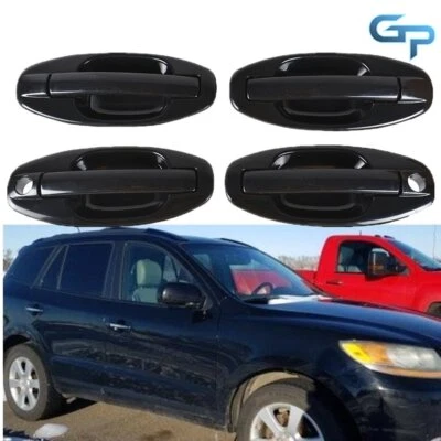 Manijas de puerta delanteras traseras izquierda derecha exteriores para Hyundai Santa Fe 2001-2006 4 piezas Foto 1 de 4