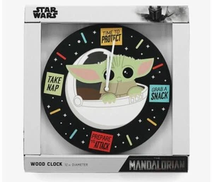 Star Wars The Mandalorian Child Grogu Pod Holz Wanduhr Kinderzimmer Baby Yoda - Bild 1 von 2