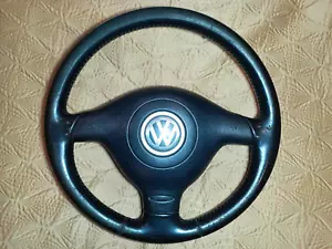 VW Golf 4 IV Bora Lenkrad 3 Speichen Lederlenkrad - Bild 1 von 3