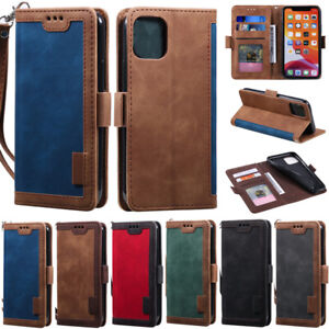 Splice Wallet Leather Flip Case Cover For iPhone 15 14 13 12 Pro Max XR 11 8 7