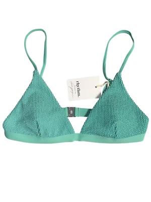 Top de biquíni Free People x Rhythm Wave Break Bralette tamanho M acolchoado azul-petróleo praia - Imagem 1 de 4