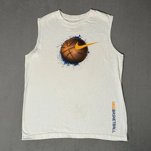 Maglietta canotta sportiva senza maniche Nike Basketball vintage anni 90 NBA Y2K 3D -L - Foto 1 di 12
