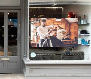 3D Hombre Corte de Cabello G1110 Barbería Ventana Pegatinas Vinilo Pared Mural Calcomanías Miel - Imagen 1 de 11