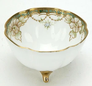 UNIQUE 3" Diameter Prominent Hand Painted Porcelain "Egg Shell" Cup With Spoon. - Picture 1 of 8