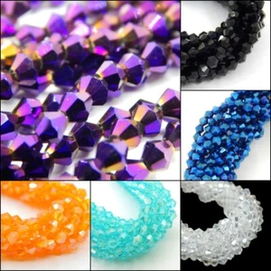 Perles de verre cristal tchèque 4 mm / 85 pcs bijoux perles de verre taillées de Bohême - Photo 1/112