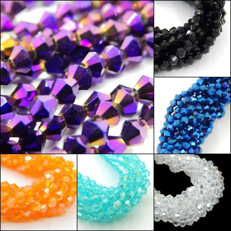 Glasperlen Tschechische Kristall 4mm / 85stk Schmuck Böhmische Glasschliffperlen - Bild 1 von 1