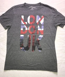 Aeropostale Men's London UK Gray Tee Shirt Size Medium - Picture 1 of 8