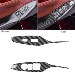 For Mazda MX-5 Miata 16-2020 Carbon Fiber Window Lift Switch Button Panel Cover - Picture 1 of 10