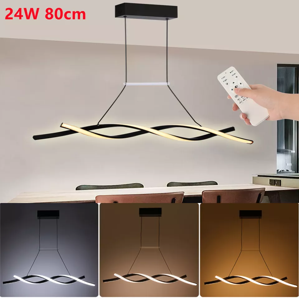 24W LED Pendelleuchte Dimmbar Hängelampe Esstisch Küchenlampe Pendellampe Licht - Bild 1 von 4