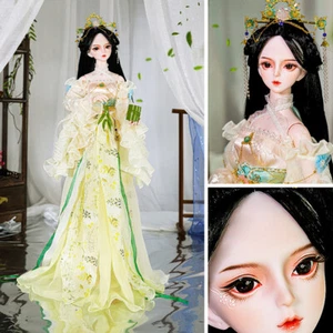 1/3 BJD Doll Mechanical Joint Body Face Makeup Hair Eyes Clothes Girls Xmas Gift - Bild 1 von 11