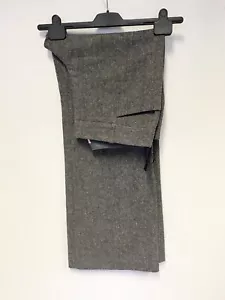 MONSOON GREY TWEED WOOL MIX WIDE LEG TROUSERS SIZE 14 - Picture 1 of 4