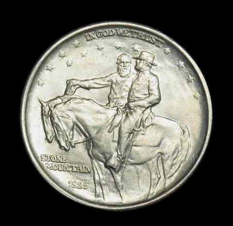 1925 Stone Mountain Commemorative Half Dollar Silver BU Coin (B1) Cover