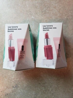 Juego de 2 Mini Conjuntos Clinique Lip Luxury Ciruela Pop Color de Labios e Hidratación Labio Surge Foto 1 de 2