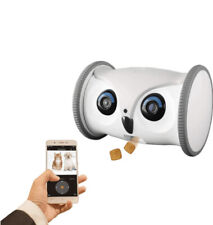 SKYMEE Owl Robot HD Pet Camera with Treat Dispenser For Dog & Cat - white aic20
