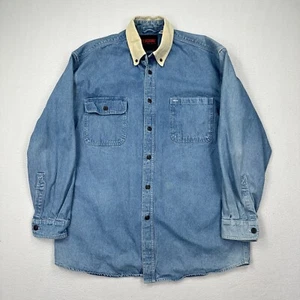 VTG Wolverine Men's Denim Jean Jacket Size Large Button Up Blue Collared - Picture 1 of 8